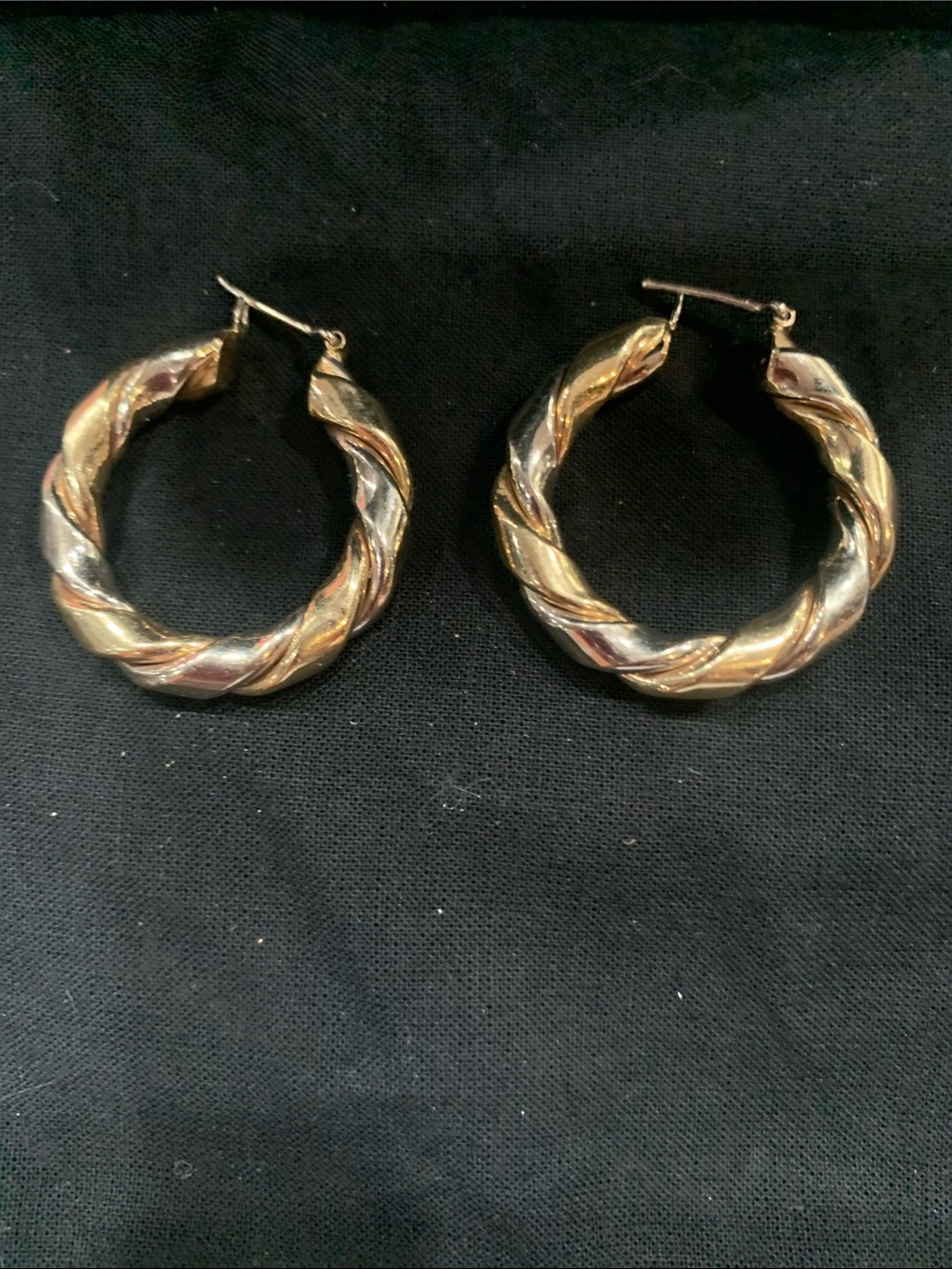 Gold Twisted Hoop Earrings - Women Jewelry